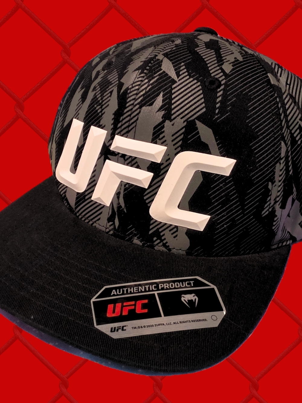 UFC Black & Gray Logo Snapback Hat